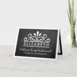 Ben je mijn Bridesmaid? Chalkboard Tiara-kaart<br><div class="desc">Ben je mijn Bridesmaid? Chalkboard Tiara-kaart</div>