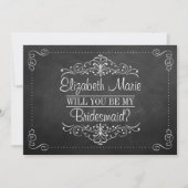 Ben je mijn Bridesmaid?  ChalkboardKaarten Kaart (Voorkant)