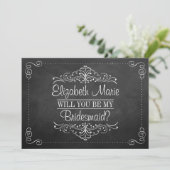 Ben je mijn Bridesmaid?  ChalkboardKaarten Kaart (Staand voorkant)