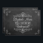 Ben je mijn Bridesmaid?  ChalkboardKaarten Kaart<br><div class="desc">Ben je mijn Bridesmaid?  ChalkboardKaarten</div>