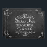 Ben je mijn Bridesmaid?  ChalkboardKaarten Kaart<br><div class="desc">Ben je mijn Bridesmaid?  ChalkboardKaarten</div>