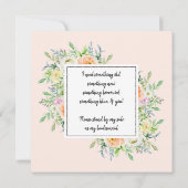 Ben je mijn Bridesmaid? Chic Floral Blooms Kaart (Achterkant)