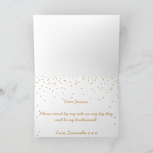 Ben je mijn Bridesmaid?  Confetti (Binnen)