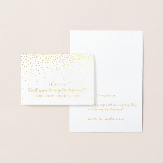 Ben je mijn Bridesmaid?  Confetti Folie Kaarten (Display)