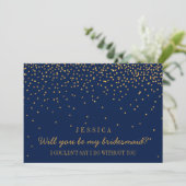 Ben je mijn Bridesmaid?  Confetti Kaart (Staand voorkant)