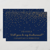 Ben je mijn Bridesmaid?  Confetti Kaart (Voorkant / Achterkant)