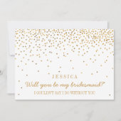 Ben je mijn Bridesmaid?  Confetti Kaart (Voorkant)
