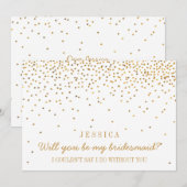 Ben je mijn Bridesmaid?  Confetti Kaart (Voorkant / Achterkant)