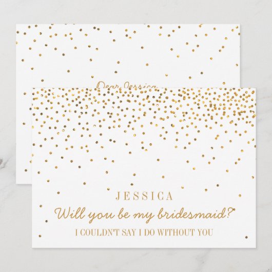 Ben je mijn Bridesmaid?  Confetti Kaart (Voorkant / Achterkant)