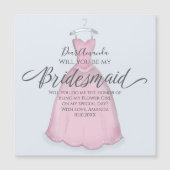 Ben je mijn Bridesmaid Cute Pink  Magnet? (Voorkant)
