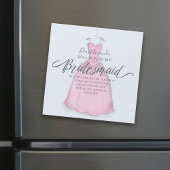 Ben je mijn Bridesmaid Cute Pink Magnet?