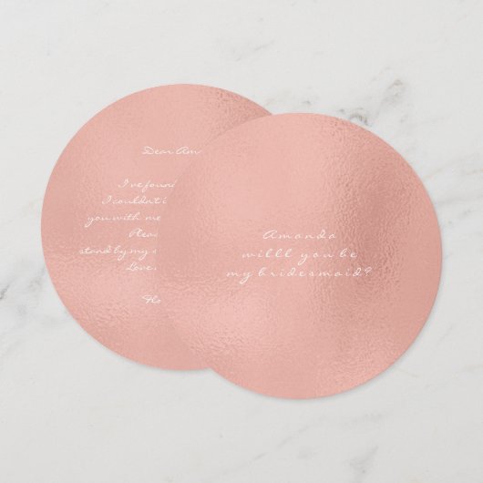 Ben je mijn Bridesmaid, die roze roze roze roodrog Kaart (Voorkant / Achterkant)