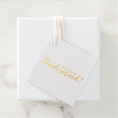 Ben je mijn Bridesmaid? Elegant Gold Foil Bedankjes Labels (Met doos)