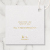 Ben je mijn Bridesmaid? Elegant Gold Foil Bedankjes Labels (Achterkant)