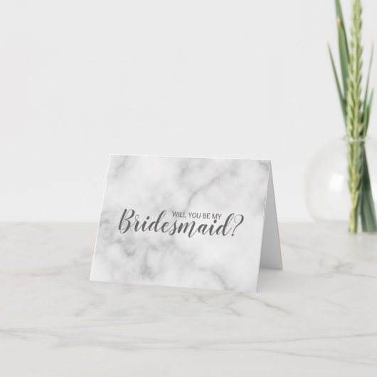 Ben je mijn Bridesmaid? Elegant Marble Script (Voorkant)