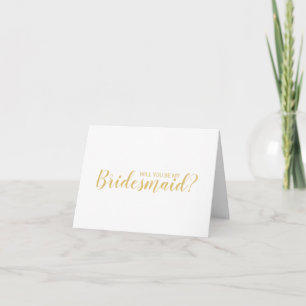 Ben je mijn Bridesmaid? Elegant proposal Kaart