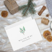 Ben je mijn Bridesmaid? Floral Flat Kaart