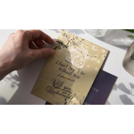 Ben je mijn Bridesmaid Floral Mason Jar Licht? Kaart