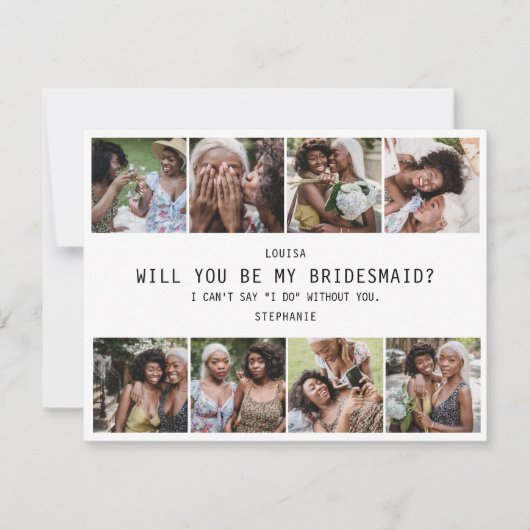 Ben je mijn Bridesmaid? | Fotoraster Keepomwille (Voorkant)