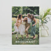 Ben je mijn Bridesmaid? Fotouitnodiging Kaart (Staand voorkant)