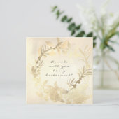 Ben je mijn Bridesmaid Foxier Gold Ivory Wreate? Kaart (Staand voorkant)