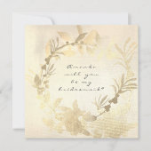 Ben je mijn Bridesmaid Foxier Gold Ivory Wreate? Kaart (Voorkant)