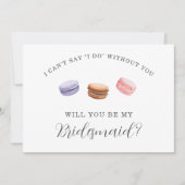 Ben je mijn Bridesmaid? Franse Macaron Kaart (Voorkant)