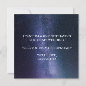 Ben je mijn Bridesmaid? Galaxy bruiloft sterft in Kaart (Achterkant)