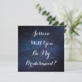 Ben je mijn Bridesmaid? Galaxy Wedding Stars Kaart (Staand voorkant)