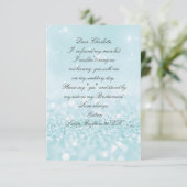 Ben je mijn Bridesmaid? Glitter Blue Pastel Kaart (Staand voorkant)