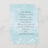 Ben je mijn Bridesmaid? Glitter Blue Pastel Kaart (Voorkant / Achterkant)