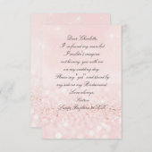 Ben je mijn Bridesmaid? Glitter Blush Pink Kaart (Voorkant / Achterkant)