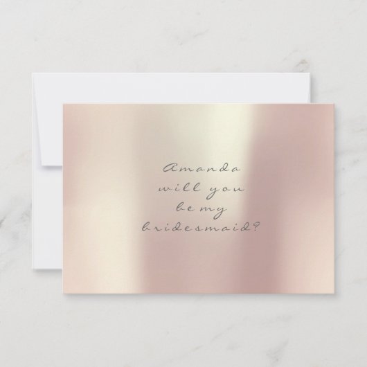 Ben je mijn Bridesmaid Gold Peach Pink Blush? Kaart (Voorkant)
