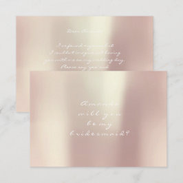 Ben je mijn Bridesmaid Gold Peach Pink Blush? Kaart