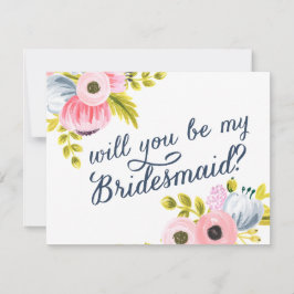 BEN JE MIJN BRIDESMAID? handbeschilderde kaart