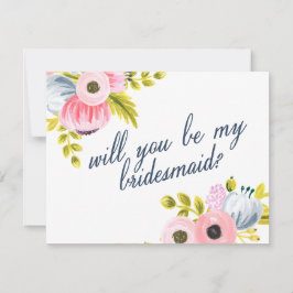BEN JE MIJN BRIDESMAID? handbeschilderde kaart