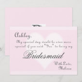 Ben je mijn Bridesmaid? Kaart (Voorkant / Achterkant)