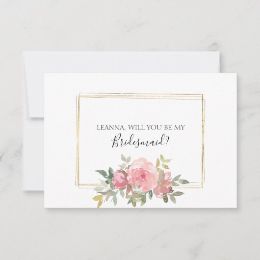 Ben je mijn Bridesmaid Lush Blush Pink (Voorkant)