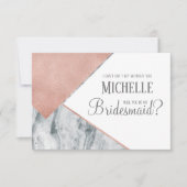 Ben je mijn Bridesmaid? Marmer, bruiloft, Kaart (Voorkant)