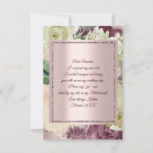 Ben je mijn Bridesmaid Marsala Ivory Roos Gold? Kaart (Achterkant)