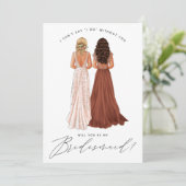 Ben je mijn Bridesmaid? Meisjes in geiten Kaart (Staand voorkant)