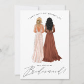 Ben je mijn Bridesmaid? Meisjes in geiten Kaart (Voorkant)