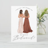 Ben je mijn Bridesmaid? Meisjes in geiten Kaart (Staand voorkant)