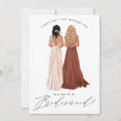 Ben je mijn Bridesmaid? Meisjes in geiten Kaart (Voorkant)