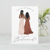 Ben je mijn Bridesmaid? Meisjes in geiten Kaart (Staand voorkant)