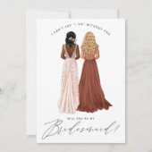 Ben je mijn Bridesmaid? Meisjes in geiten Kaart (Voorkant)