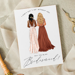 Ben je mijn Bridesmaid? Meisjes in geiten Kaart