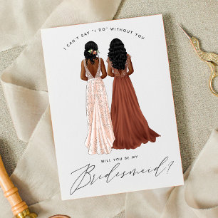 Ben je mijn Bridesmaid? Meisjes in geiten Kaart