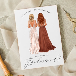 Ben je mijn Bridesmaid? Meisjes in geiten Kaart