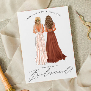 Ben je mijn Bridesmaid? Meisjes in geiten Kaart